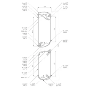 Carved frame moulding oak wall decor - 2